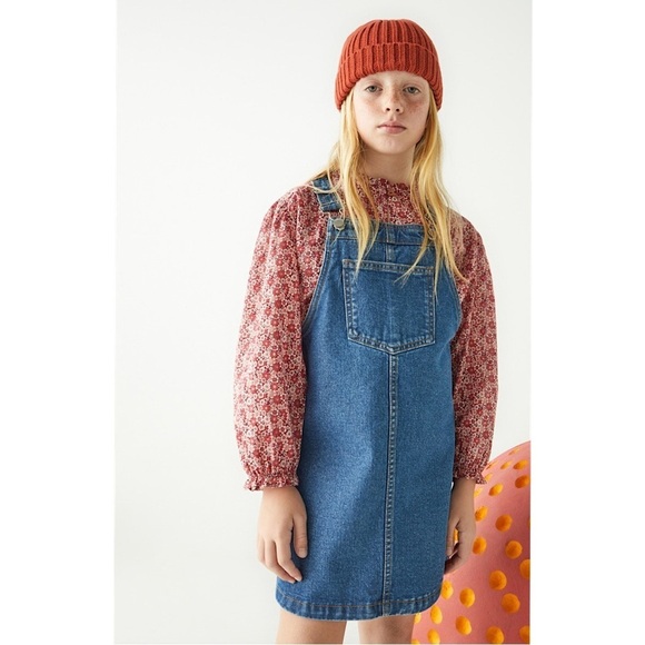 El Corte Ingles 6 (Girls)  Denim Pinafore Overall Size 6 - Picture 1 of 9